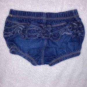 Old navy denim ruffle bloomer girls 6/12m